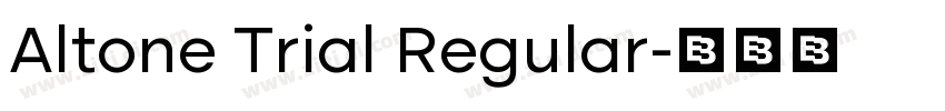 Altone Trial Regular字体转换